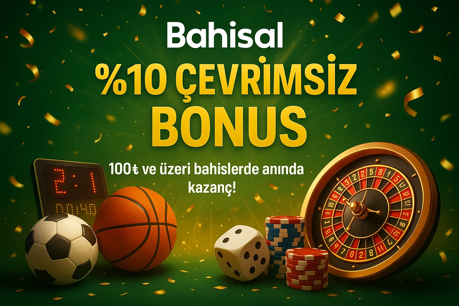 Bahisal %10 Ekstra Çevrimsiz Bonus